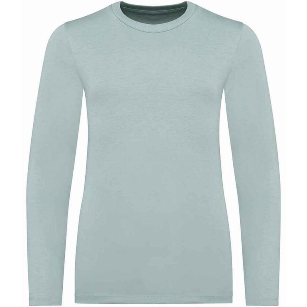 Native Spirit Childrens/Kids Natural Cotton Long-Sleeved T-Shirt / Jade Green
